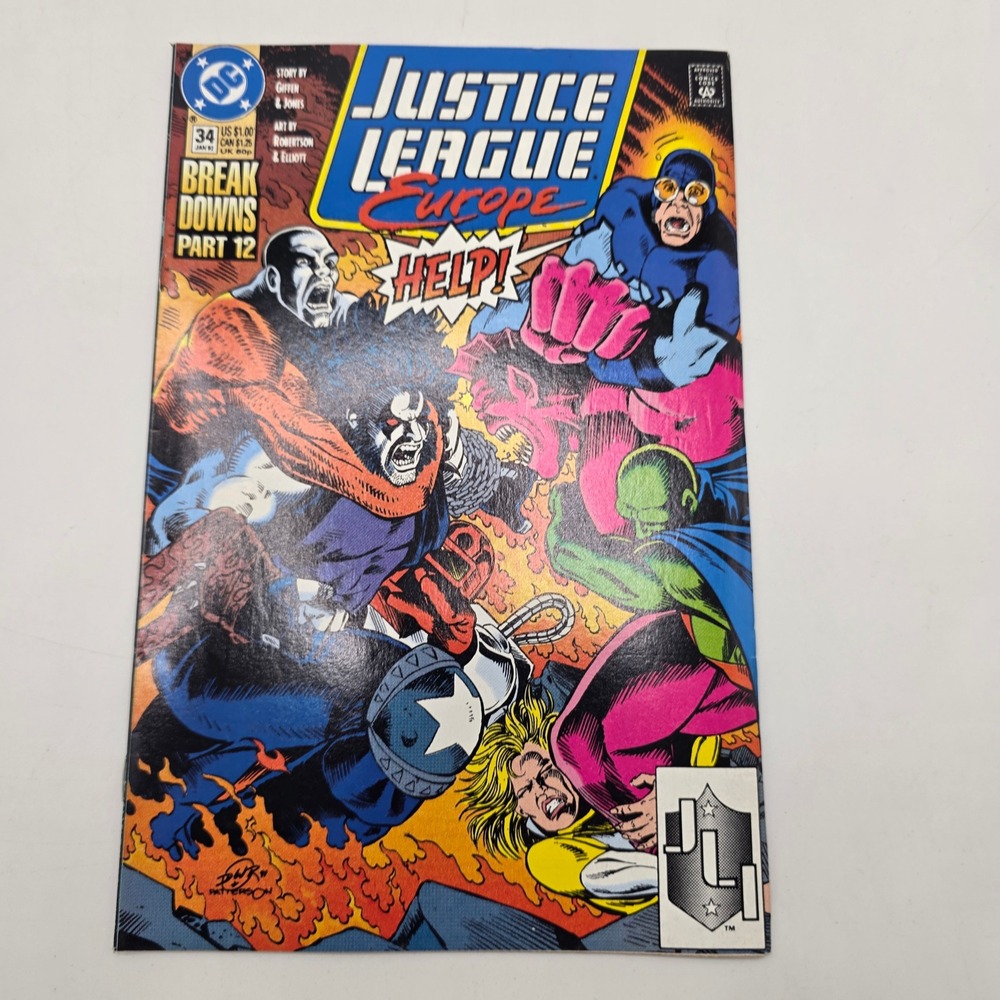 DC Comics Justice League Europe 34 Breakdowns Part 12 Lobo Blue Beetle 1992 JLE